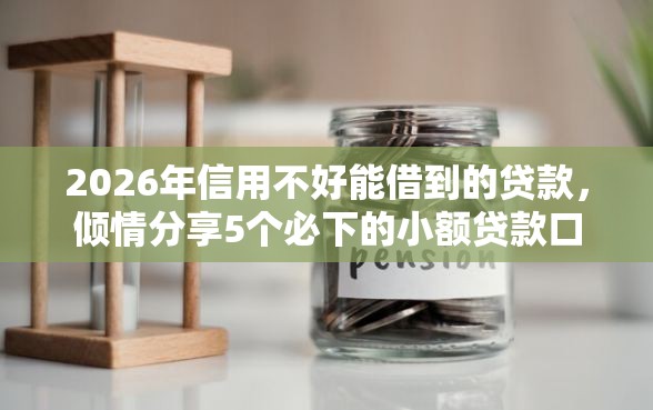 2026年信用不好能借到的贷款，倾情分享5个必下的小额贷款口子