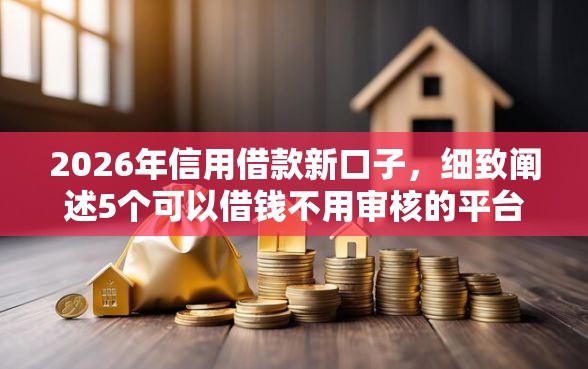 2026年信用借款新口子，细致阐述5个可以借钱不用审核的平台