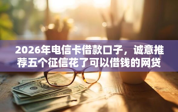 2026年电信卡借款口子，诚意推荐五个征信花了可以借钱的网贷口子