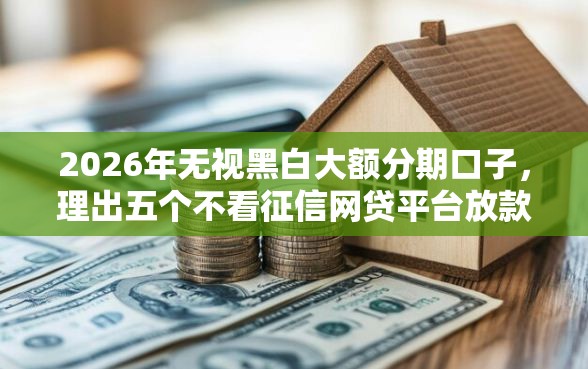 2026年无视黑白大额分期口子，理出五个不看征信网贷平台放款快的平台