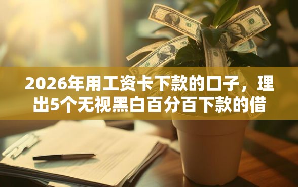 2026年用工资卡下款的口子，理出5个无视黑白百分百下款的借款口子