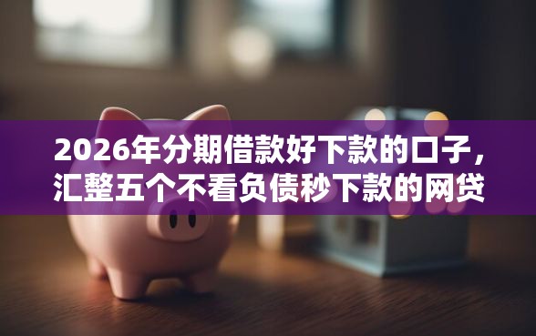 2026年分期借款好下款的口子，汇整五个不看负债秒下款的网贷软件