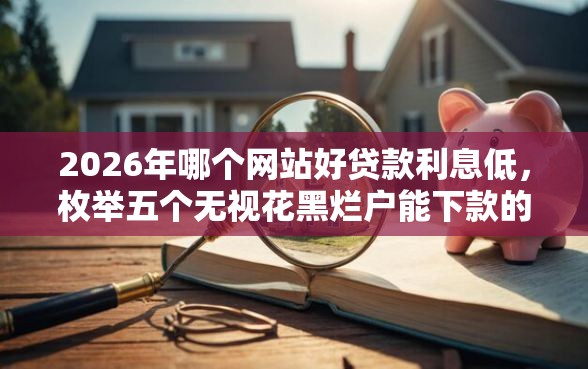 2026年哪个网站好贷款利息低，枚举五个无视花黑烂户能下款的网贷