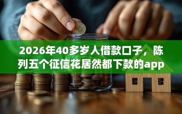 2026年40多岁人借款口子，陈列五个征信花居然都下款的app