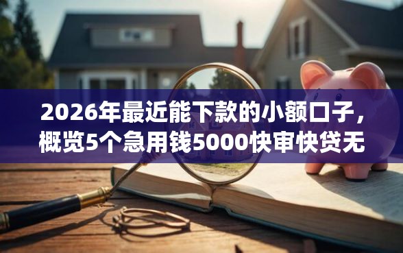 2026年最近能下款的小额口子，概览5个急用钱5000快审快贷无需征信app