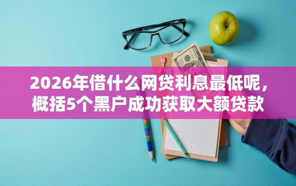 2026年借什么网贷利息最低呢，概括5个黑户成功获取大额贷款的口子