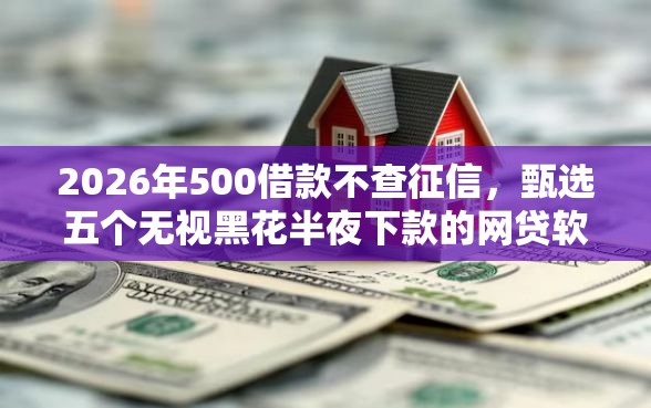 2026年500借款不查征信，甄选五个无视黑花半夜下款的网贷软件