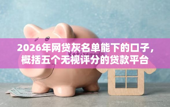 2026年网贷灰名单能下的口子，概括五个无视评分的贷款平台