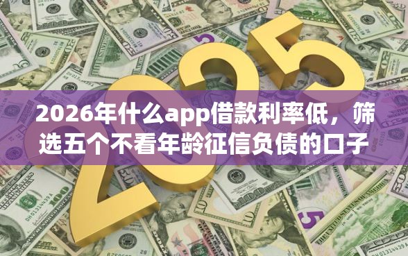 2026年什么app借款利率低，筛选五个不看年龄征信负债的口子