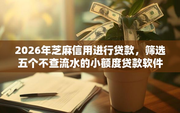 2026年芝麻信用进行贷款，筛选五个不查流水的小额度贷款软件