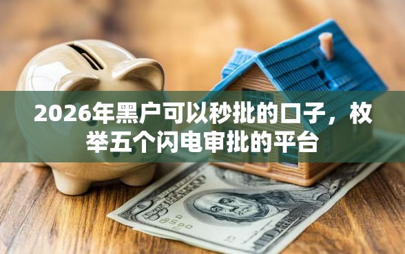 2026年黑户可以秒批的口子，枚举五个闪电审批的平台