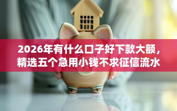 2026年有什么口子好下款大额，精选五个急用小钱不求征信流水轻松贷的app
