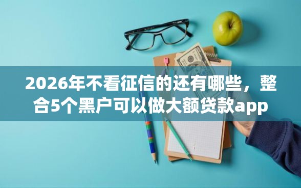 2026年不看征信的还有哪些，整合5个黑户可以做大额贷款app