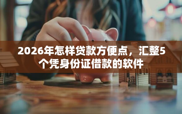 2026年怎样贷款方便点，汇整5个凭身份证借款的软件