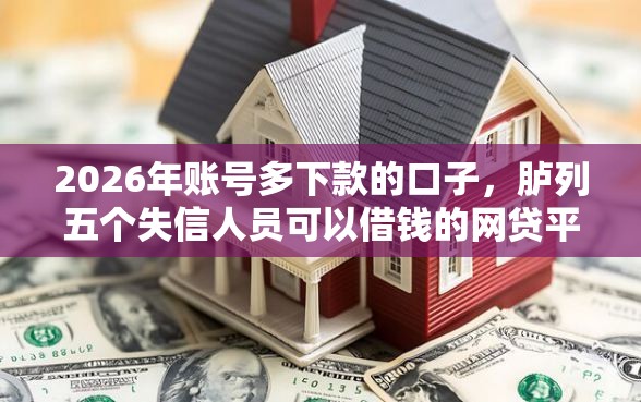 2026年账号多下款的口子，胪列五个失信人员可以借钱的网贷平台