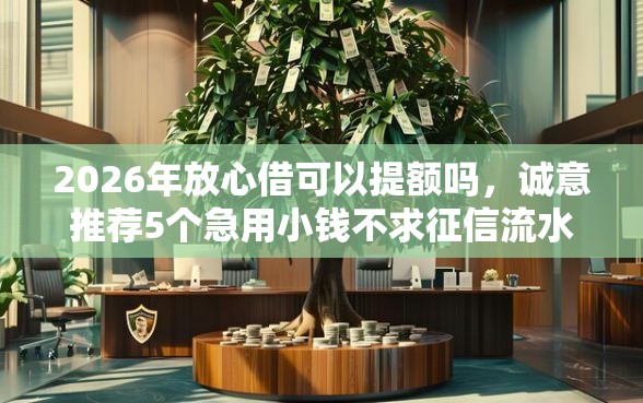 2026年放心借可以提额吗，诚意推荐5个急用小钱不求征信流水轻松贷的口子