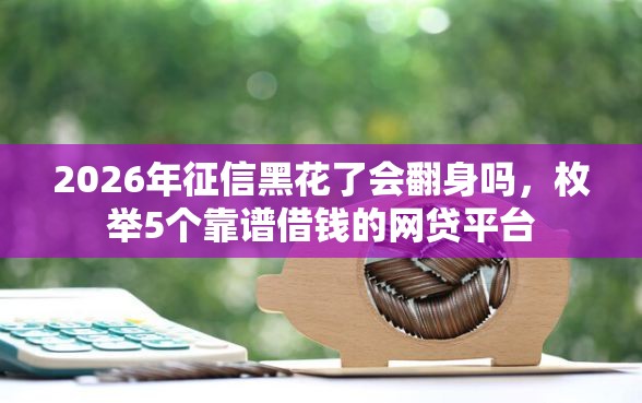 2026年征信黑花了会翻身吗，枚举5个靠谱借钱的网贷平台