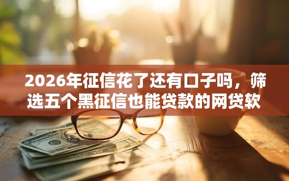 2026年征信花了还有口子吗，筛选五个黑征信也能贷款的网贷软件