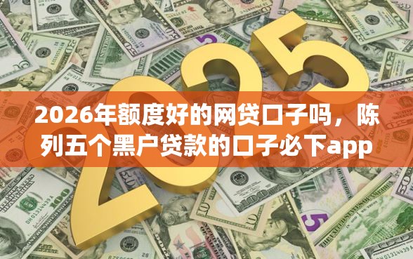 2026年额度好的网贷口子吗，陈列五个黑户贷款的口子必下app