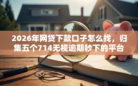 2026年网贷下款口子怎么找，归集五个714无视逾期秒下的平台