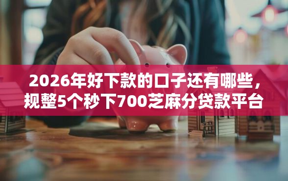 2026年好下款的口子还有哪些，规整5个秒下700芝麻分贷款平台