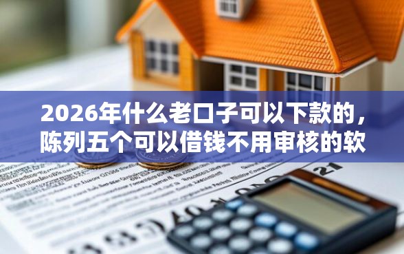 2026年什么老口子可以下款的，陈列五个可以借钱不用审核的软件