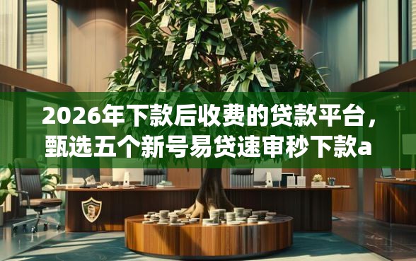 2026年下款后收费的贷款平台，甄选五个新号易贷速审秒下款app