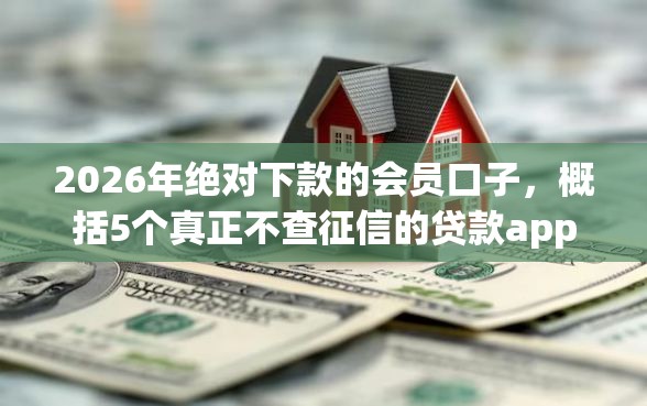 2026年绝对下款的会员口子，概括5个真正不查征信的贷款app