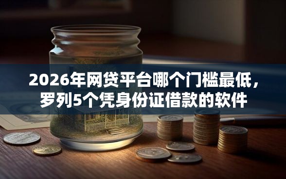 2026年网贷平台哪个门槛最低，罗列5个凭身份证借款的软件