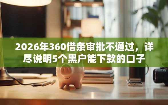 2026年360借条审批不通过，详尽说明5个黑户能下款的口子
