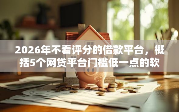 2026年不看评分的借款平台，概括5个网贷平台门槛低一点的软件