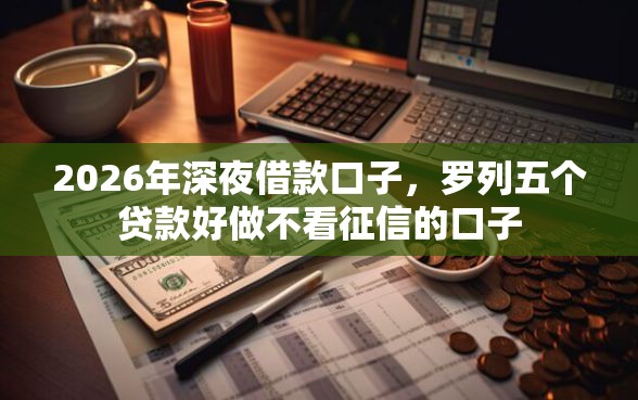 2026年深夜借款口子，罗列五个贷款好做不看征信的口子