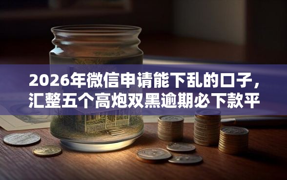 2026年微信申请能下乱的口子，汇整五个高炮双黑逾期必下款平台