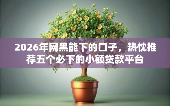 2026年网黑能下的口子，热忱推荐五个必下的小额贷款平台