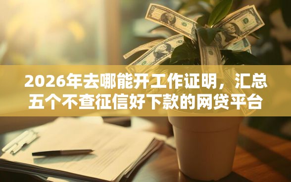 2026年去哪能开工作证明，汇总五个不查征信好下款的网贷平台