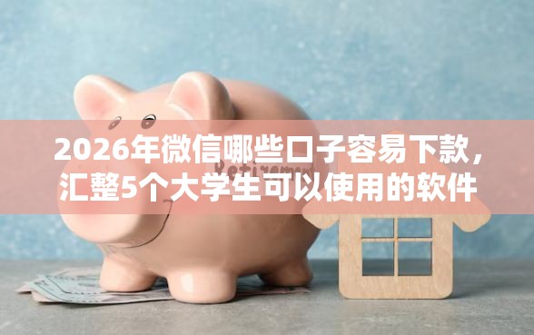 2026年微信哪些口子容易下款，汇整5个大学生可以使用的软件