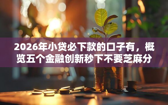 2026年小贷必下款的口子有，概览五个金融创新秒下不要芝麻分的软件