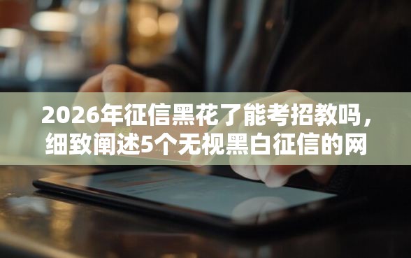 2026年征信黑花了能考招教吗，细致阐述5个无视黑白征信的网贷