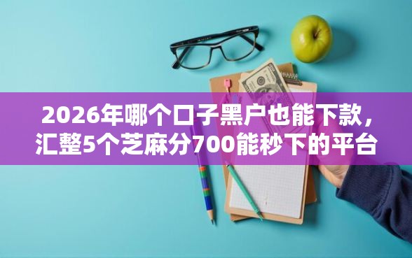 2026年哪个口子黑户也能下款，汇整5个芝麻分700能秒下的平台