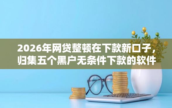 2026年网贷整顿在下款新口子，归集五个黑户无条件下款的软件