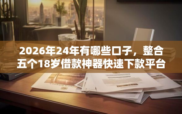 2026年24年有哪些口子，整合五个18岁借款神器快速下款平台
