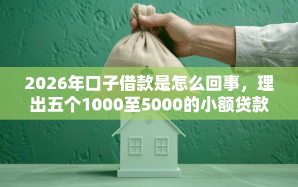 2026年口子借款是怎么回事，理出五个1000至5000的小额贷款软件