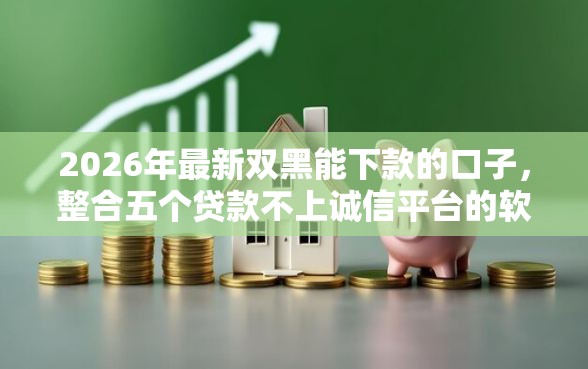 2026年最新双黑能下款的口子，整合五个贷款不上诚信平台的软件
