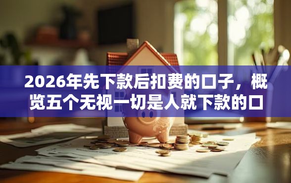 2026年先下款后扣费的口子，概览五个无视一切是人就下款的口子