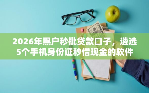 2026年黑户秒批贷款口子，遴选5个手机身份证秒借现金的软件