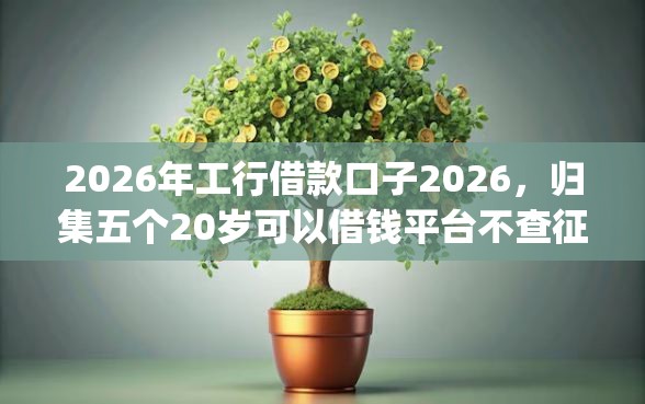 2026年工行借款口子2026，归集五个20岁可以借钱平台不查征信的app