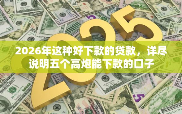 2026年这种好下款的贷款，详尽说明五个高炮能下款的口子