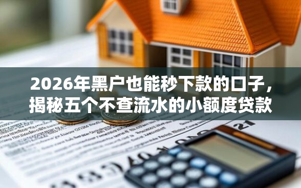 2026年黑户也能秒下款的口子，揭秘五个不查流水的小额度贷款软件