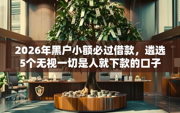 2026年黑户小额必过借款，遴选5个无视一切是人就下款的口子