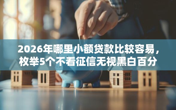 2026年哪里小额贷款比较容易，枚举5个不看征信无视黑白百分百下款网贷口子